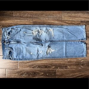 NY & C high waisted relaxed distressed jean